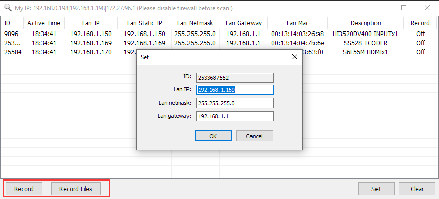 Find Oupree Video Encoder/Decoder & Bulk Change the IP